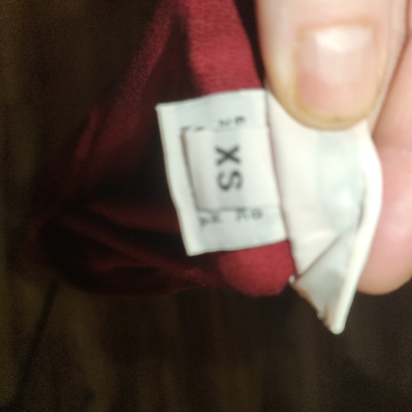 Bryn Walker Burgundy Oversized Tunic Bamboo Organic Cotton Top - Picture 12 of 13